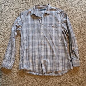 Perry Ellis Men's Checkered Shirt - Gray